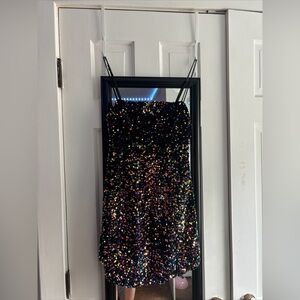 Navy sparky short dress